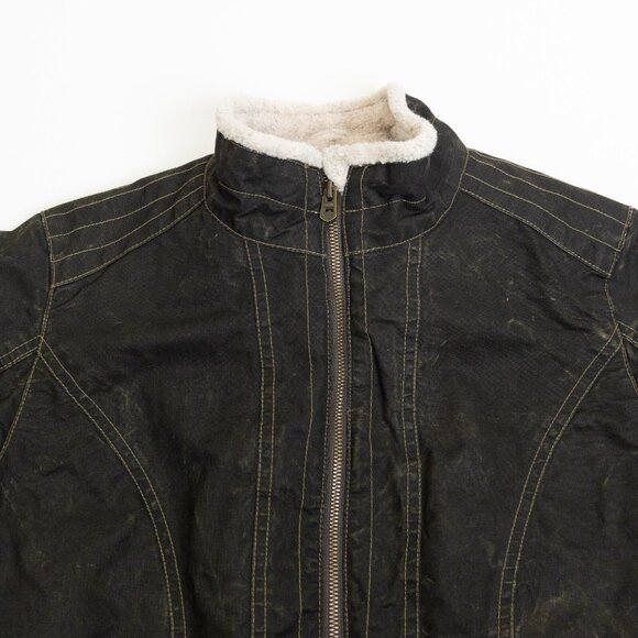 Kuhl Jacket Sherpa Lined Vintage Patina Dye Canvas Burr Brown - Picture 4 of 16
